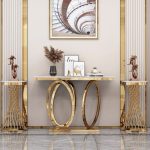 Stainless Steel Base for Entryway Tables, Polished Finish