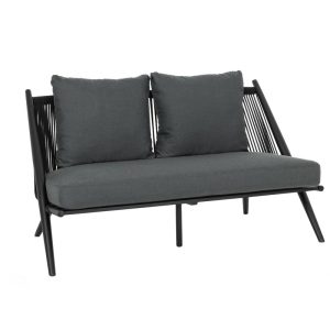 Modern Minimalist Aluminum Sofa with Rope Detailing 