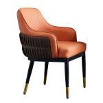 Minimalist Iron Dining Chair with Wooden Seat - Natural & Industrial Fusion