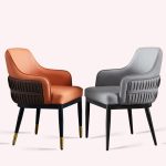 Minimalist Iron Dining Chair with Wooden Seat - Natural & Industrial Fusion
