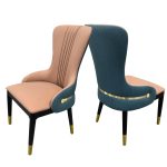 Modern Iron Dining Chair with Cushioned Seat - Comfortable & Stylish