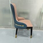 Modern Iron Dining Chair with Cushioned Seat - Comfortable & Stylish