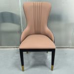 Modern Iron Dining Chair with Cushioned Seat - Comfortable & Stylish