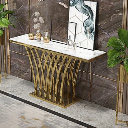 Modern Stainless Steel Base for Entryway Tables