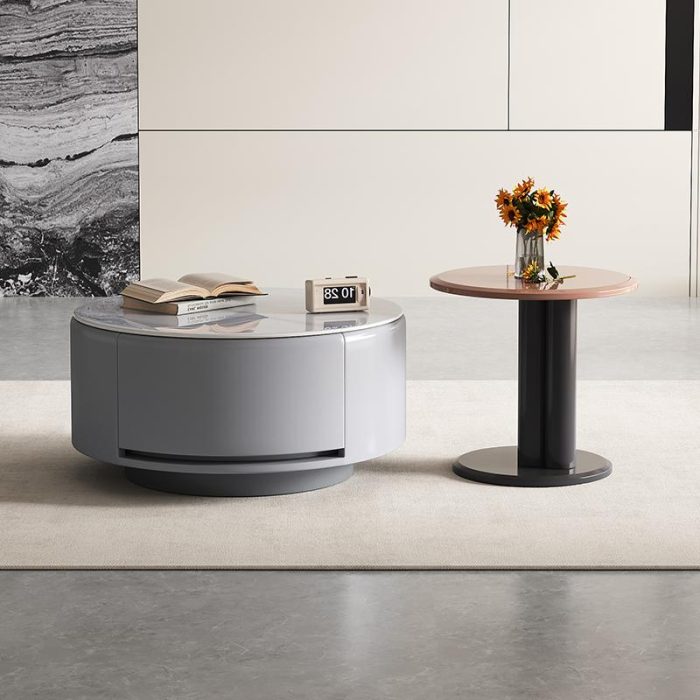 Modern Minimalist Scandinavian Glass Coffee Table