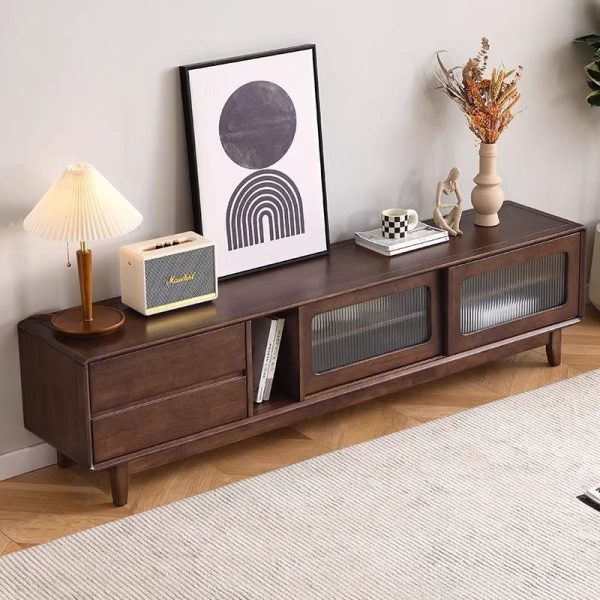 Modern Minimalist Solid Wood TV Cabinet