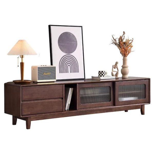 Modern Minimalist Solid Wood TV Cabinet