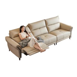 ​Zero-Wall Electric Reclining Sofa - Modern Minimalist Style for Compact Spaces