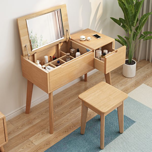 Modern Nordic Solid Wood Dressing Table