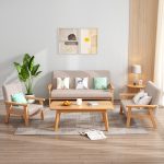 Modern Nordic Solid Wood Sofa