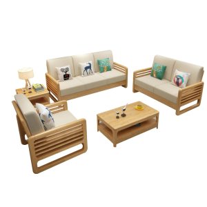 Modern Nordic Solid Wood Sofa - New Edition