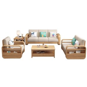 Modern Nordic Solid Wood Sofa - New Edition