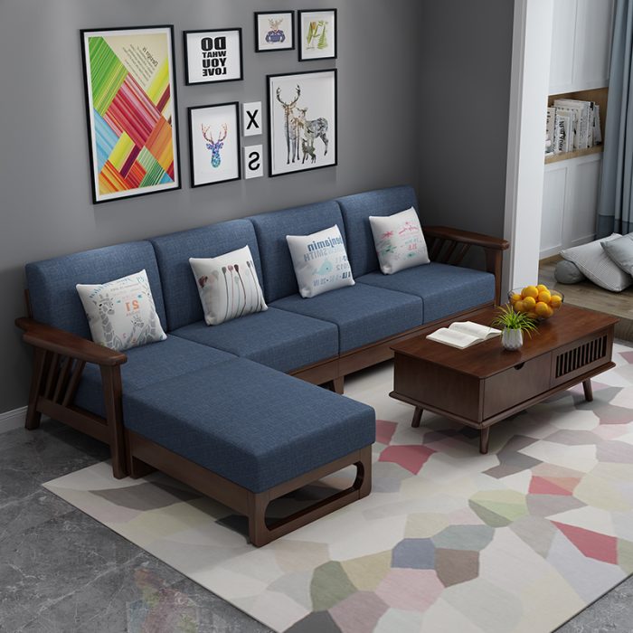 Modern Nordic Solid Wood Sofa - New Edition