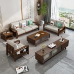 Modern Nordic Solid Wood Storage Sofa