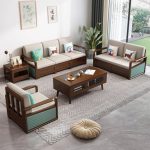 Modern Nordic Solid Wood Storage Sofa