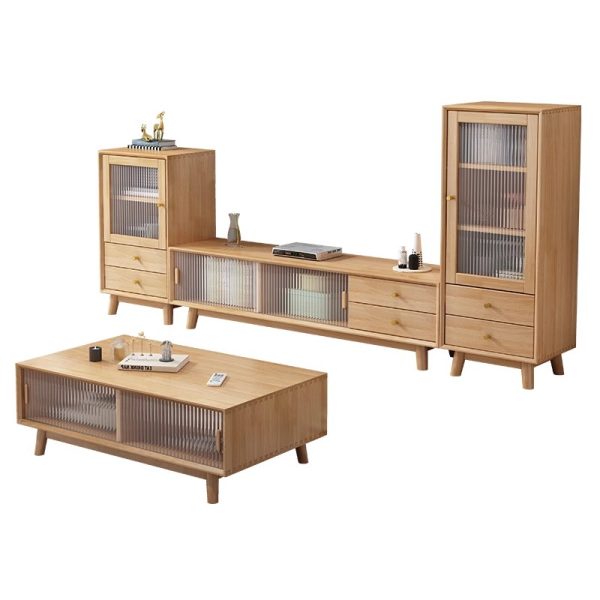 Modern Nordic Solid Wood TV Stand