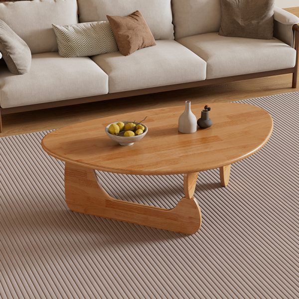 Modern Nordic Solid Wood Triangle Coffee Table