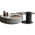 Modern Nordic TV Cabinet and Coffee Table with Stone Surface for Wholesale