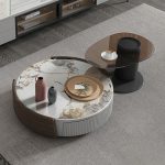 Modern Nordic TV Cabinet and Coffee Table with Stone Surface for Wholesale