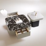 Modern Nordic TV Cabinet and Coffee Table with Stone Top