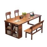 Modern Nordic solid wood integrated desk