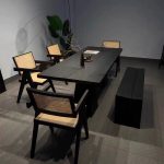 Modern Scandinavian Marble Dining Table & Chair Set for Wholesale