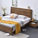 Embrace Scandinavian tranquility with this Nordic wooden bed.