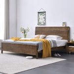 Embrace Scandinavian tranquility with this Nordic wooden bed.