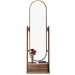 Modern Solid Wood Full-Length Mirror 
