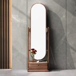 Modern Solid Wood Full-Length Mirror 