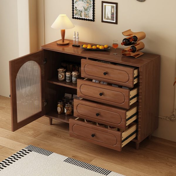 Modern Solid Wood Sideboard with Mid-Century Charm