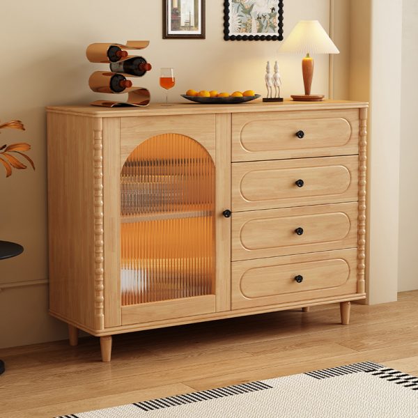 Modern Solid Wood Sideboard with Mid-Century Charm