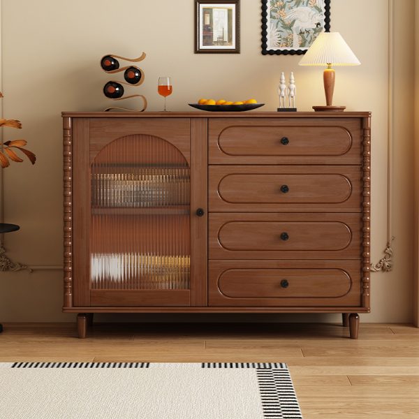 Modern Solid Wood Sideboard with Mid-Century Charm