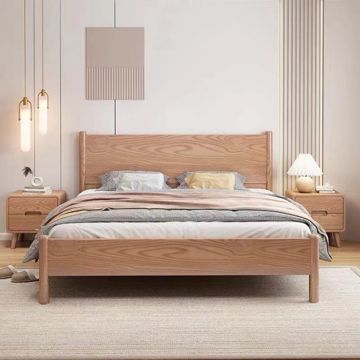 solid wood bed
