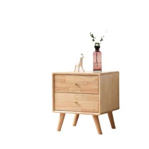 Solid wood bedside table