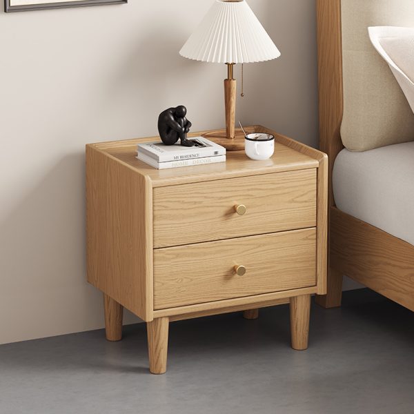 solid wood bedside table