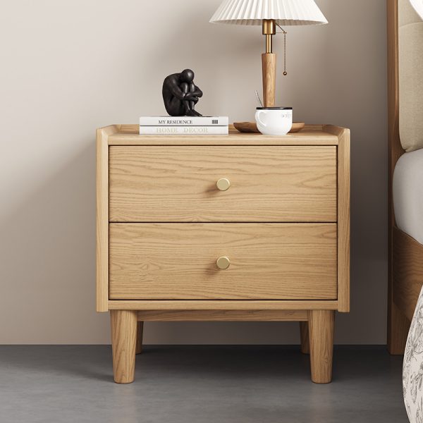 solid wood bedside table