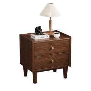 solid wood bedside table