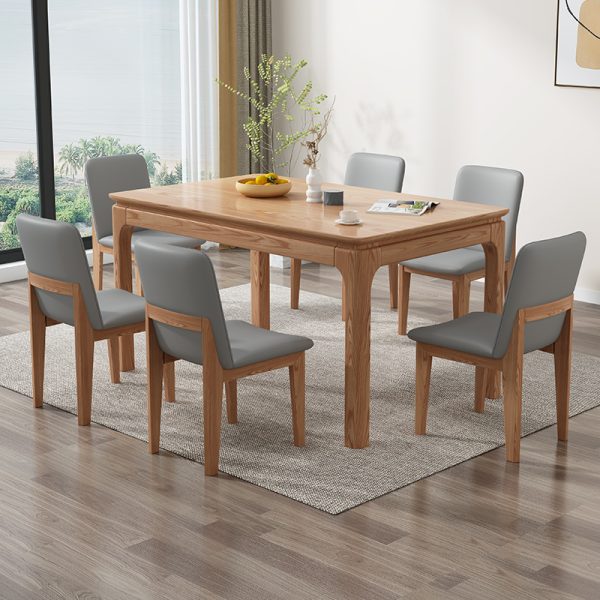 Minimalist Solid Wood Dining Table – Timeless Design for Modern Homes