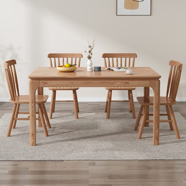 Minimalist Solid Wood Dining Table – Timeless Design for Modern Homes