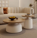 Nordic-Inspired Coffee Table with Solid Wood Top for B2B
