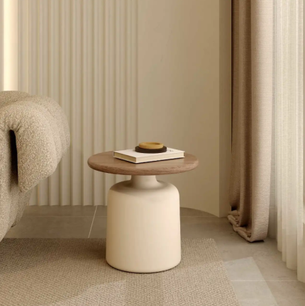 Nordic-Inspired Coffee Table with Solid Wood Top for B2B