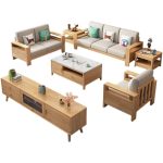 Nordic-Inspired Solid Wood Sofa