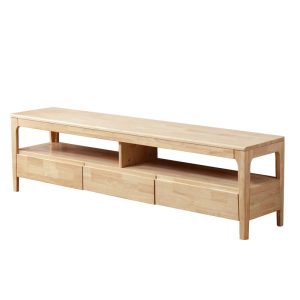 Nordic-Inspired Solid Wood TV Stand