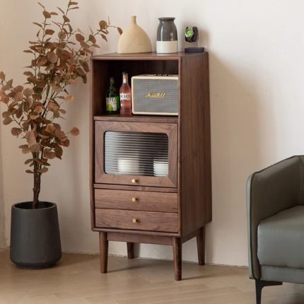 Nordic Light Luxury Solid Wood Storage Cabinet  