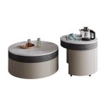 Nordic Minimalist Coffee Table with Stone Surface for Wholesale