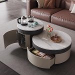 Nordic Minimalist Coffee Table with Stone Surface for Wholesale