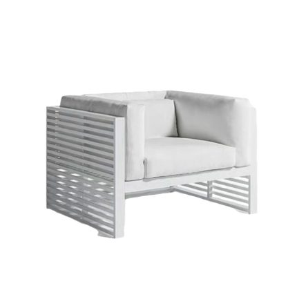 Unwind in luxury with a sophisticated outdoor sofa.