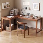 Nordic simple corner desk solid wood L-shaped