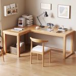 Nordic simple corner desk solid wood L-shaped
